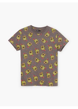 Cropp - T-shirt z nadrukiem SpongeBob - szary ze sklepu Cropp w kategorii Bluzki damskie - zdjęcie 141023637