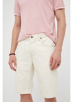 Lee szorty jeansowe męskie kolor beżowy ze sklepu ANSWEAR.com w kategorii Spodenki męskie - zdjęcie 141122076