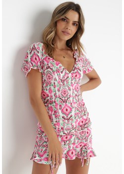 Różowa Sukienka Leger ze sklepu Born2be Odzież w kategorii Sukienki - zdjęcie 141245035