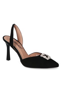 Sandały Karino 4246/003-P Czarne Zamsz ze sklepu Arturo-obuwie w kategorii Czółenka - zdjęcie 141254879