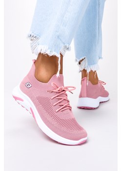 Różowe sneakersy Casu buty sportowe sznurowane 39-3-22-P ze sklepu Casu.pl w kategorii Buty sportowe damskie - zdjęcie 141269868