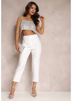 Białe Spodnie Iolona ze sklepu Renee odzież w kategorii Spodnie damskie - zdjęcie 141286348