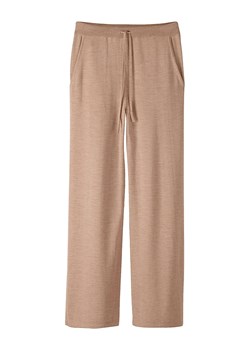 Wełniane spodnie w kolorze beżowym ze sklepu Limango Polska w kategorii Spodnie damskie - zdjęcie 141294106