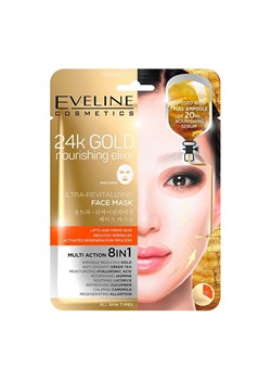 Eveline 24k Gold Nourishing Elixir 8w1 ultra-rewitalizująca maska w płacie 20ml, Eveline ze sklepu Primodo w kategorii Maski do twarzy - zdjęcie 141304287