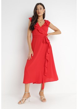 Czerwona Sukienka Mellothee ze sklepu Born2be Odzież w kategorii Sukienki - zdjęcie 141375659