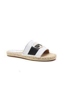 Karl Lagerfeld Skórzane klapki KAMINI ze sklepu Gomez Fashion Store w kategorii Espadryle damskie - zdjęcie 141387516