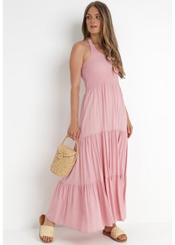 Różowa Sukienka z Wiskozy Inesh ze sklepu Born2be Odzież w kategorii Sukienki - zdjęcie 141440279