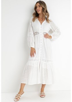Biała Sukienka Amarit ze sklepu Born2be Odzież w kategorii Sukienki - zdjęcie 141442759