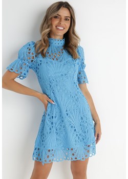 Niebieska Sukienka Adoneus ze sklepu Born2be Odzież w kategorii Sukienki - zdjęcie 141499907