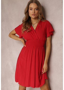 Bordowa Sukienka z Wiskozy Jadith ze sklepu Renee odzież w kategorii Sukienki - zdjęcie 141501499