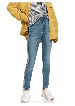 Spodnie jeansowe skinny z ozdobną taśmą ze sklepu Top Secret w kategorii Jeansy damskie - zdjęcie 141518397