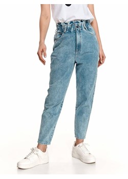 Spodnie długie damskie z podwyższonym stanem, ze sklepu Top Secret w kategorii Jeansy damskie - zdjęcie 141520065