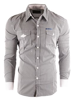 Koszula męska długi rękaw S12 - biała ze sklepu Risardi w kategorii Koszule męskie - zdjęcie 141549159