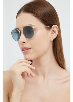 Ray-Ban okulary przeciwsłoneczne damskie kolor złoty 0RB3647N ze sklepu ANSWEAR.com w kategorii Okulary przeciwsłoneczne damskie - zdjęcie 141549578