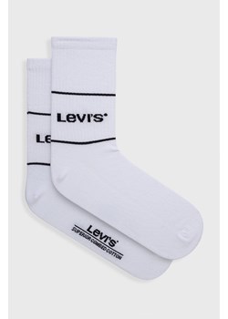 Levi&apos;s Skarpetki (2-pack) kolor biały ze sklepu ANSWEAR.com w kategorii Skarpetki męskie - zdjęcie 141549987