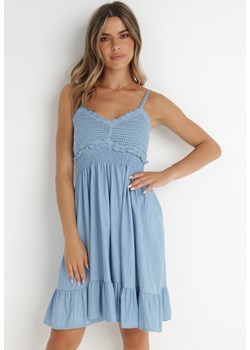 Niebieska Sukienka Adessa ze sklepu Born2be Odzież w kategorii Sukienki - zdjęcie 141557747