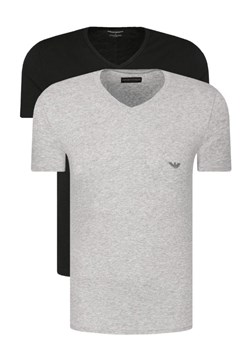 t-shirt męski emporio armani 111648_cc722 2 pack szary czarny ze sklepu Royal Shop w kategorii T-shirty męskie - zdjęcie 141564139