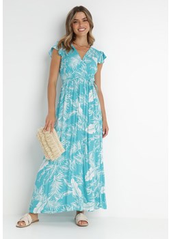 Niebieska Sukienka z Paskiem Valyya ze sklepu Born2be Odzież w kategorii Sukienki - zdjęcie 141588965