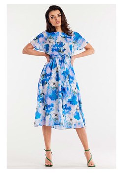 Sukienka w kolorze niebieskim ze wzorem ze sklepu Limango Polska w kategorii Sukienki - zdjęcie 141606689