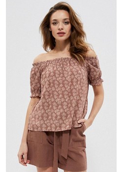 Koszula damska bluzka hiszpanka 3753, Kolor brązowy, Rozmiar XS, Moodo ze sklepu Primodo w kategorii Bluzki damskie - zdjęcie 141634878