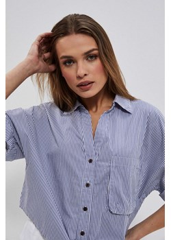 Bawełniana koszula z wiązaniem ze sklepu Moodo.pl w kategorii Koszule damskie - zdjęcie 141708276
