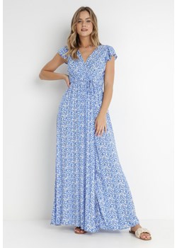 Niebieska Sukienka z Wiskozy Kephestra ze sklepu Born2be Odzież w kategorii Sukienki - zdjęcie 141713629