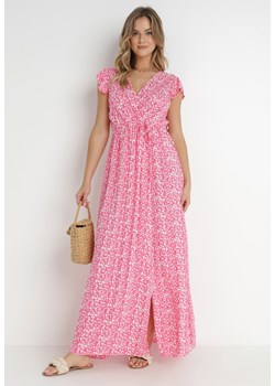 Różowa Sukienka z Wiskozy Kephestra ze sklepu Born2be Odzież w kategorii Sukienki - zdjęcie 141713635
