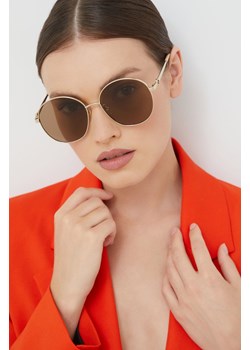 Gucci okulary przeciwsłoneczne damskie kolor złoty ze sklepu ANSWEAR.com w kategorii Okulary przeciwsłoneczne damskie - zdjęcie 141717855