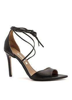 Czarne skórzane sandały 121B ze sklepu NESCIOR w kategorii Sandały damskie - zdjęcie 141718826