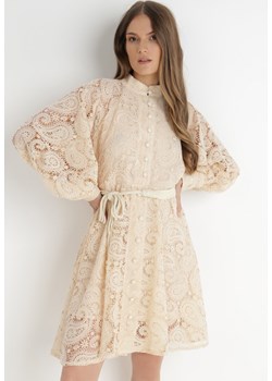Jasnobeżowa Sukienka Rhenitrite ze sklepu Born2be Odzież w kategorii Sukienki - zdjęcie 141769596