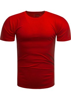 Koszulka męska t-shirt gładki czerwony Recea ze sklepu Recea.pl w kategorii T-shirty męskie - zdjęcie 141826706