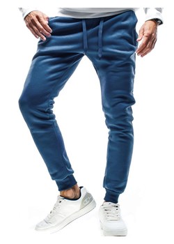 Spodnie męskie dresowe morskie Recea ze sklepu Recea.pl w kategorii Spodnie męskie - zdjęcie 141826708