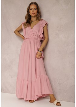 Różowa Sukienka z Wiskozy Ganogeus ze sklepu Renee odzież w kategorii Sukienki - zdjęcie 141833748