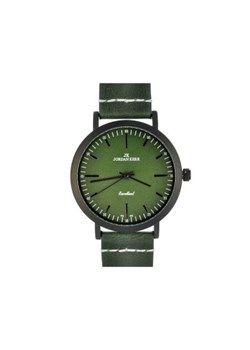 ZIELONY zegarek MĘSKI SKÓRZANY pasek i TARCZA ze sklepu LOVRIN w kategorii Zegarki - zdjęcie 141837896