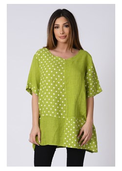 Lniana bluzka "Leonie" w kolorze zielonym ze sklepu Limango Polska w kategorii Bluzki damskie - zdjęcie 141856845