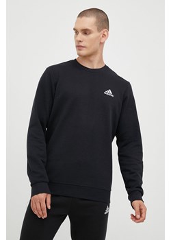 adidas bluza męska kolor czarny gładka GV5295 ze sklepu ANSWEAR.com w kategorii Bluzy męskie - zdjęcie 141858236