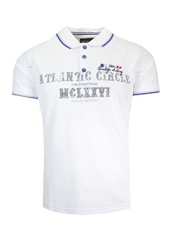 Koszulka POLO Biała z Nadrukiem, Casualowa, Męska, Krótki Rękaw TSKOWMCL26268beyaz ze sklepu JegoSzafa.pl w kategorii T-shirty męskie - zdjęcie 141864226