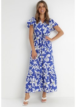 Niebieska Sukienka Marrie ze sklepu Born2be Odzież w kategorii Sukienki - zdjęcie 141885886