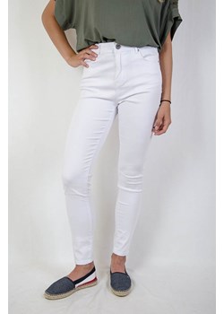 (DUŻE ROZMIARY M-XXXXL) Białe spodnie z wysokim stanem ze sklepu olika.com.pl w kategorii Jeansy damskie - zdjęcie 141888547