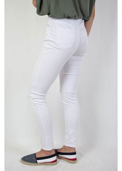 (DUŻE ROZMIARY M-XXXXL) Białe spodnie z wysokim stanem ze sklepu olika.com.pl w kategorii Jeansy damskie - zdjęcie 141888549