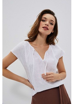 Bawełniana bluzka koszulowa ze sklepu Moodo.pl w kategorii Bluzki damskie - zdjęcie 141900926