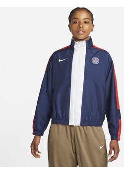 Damska kurtka piłkarska Nike z zamkiem na całej długości Paris Saint-Germain Essential - Niebieski ze sklepu Nike poland w kategorii Kurtki damskie - zdjęcie 141901859