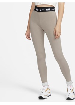 Damskie legginsy z wysokim stanem Nike Sportswear Club - Szary ze sklepu Nike poland w kategorii Spodnie damskie - zdjęcie 141923246