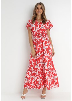 Czerwona Sukienka Marrie ze sklepu Born2be Odzież w kategorii Sukienki - zdjęcie 141948639