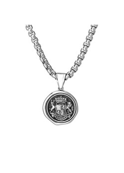 Medalion z pieczęcią rodową, herbem wisiorek męski na grubym łańcuchu ze sklepu manoki.pl w kategorii Naszyjniki męskie - zdjęcie 141957126