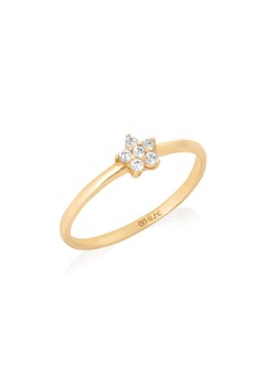 pierścionek złoty kwiatek z cyrkoniami ze sklepu ANIA KRUK w kategorii Pierścionki - zdjęcie 141960465