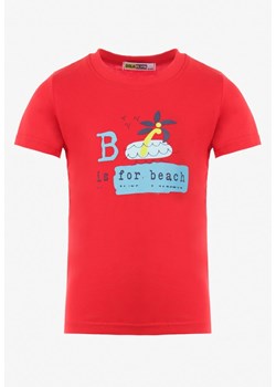 Czerwona Koszulka Agathano ze sklepu Born2be Odzież w kategorii T-shirty chłopięce - zdjęcie 141967898