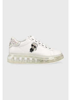 Karl Lagerfeld sneakersy skórzane KAPRI KUSHION KL62633 kolor biały ze sklepu ANSWEAR.com w kategorii Buty sportowe damskie - zdjęcie 141982456