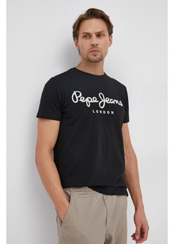 Pepe Jeans T-shirt Original męski kolor czarny z nadrukiem ze sklepu ANSWEAR.com w kategorii T-shirty męskie - zdjęcie 141983058
