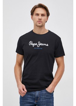 Pepe Jeans T-shirt bawełniany Eggo kolor czarny z nadrukiem ze sklepu ANSWEAR.com w kategorii T-shirty męskie - zdjęcie 141983078